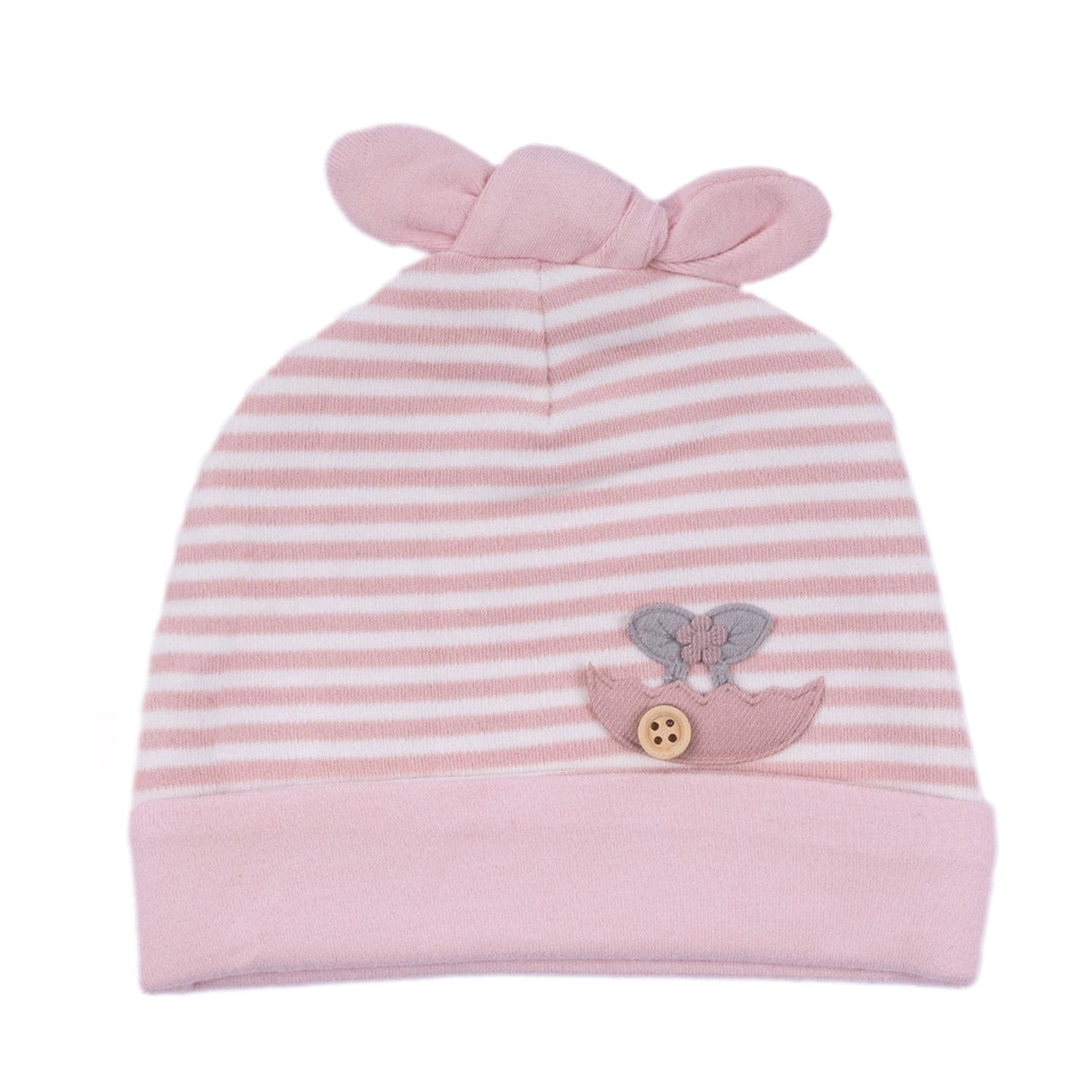 Baby Moo Striped All Season Stretchable Hosiery Warm 3D Beanie Cap