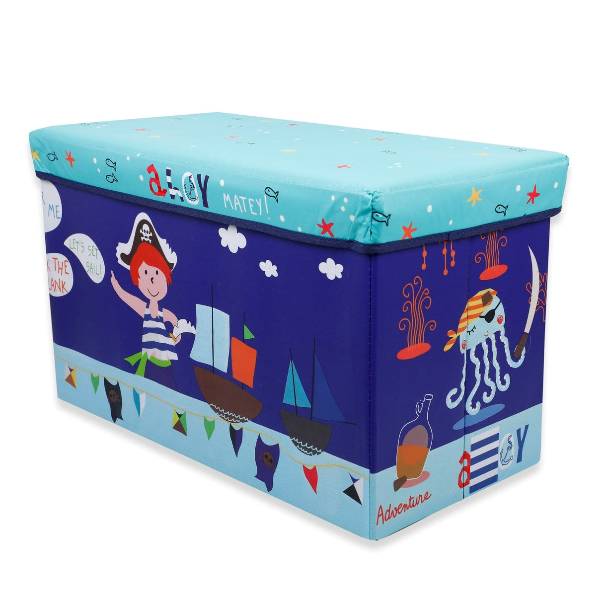 Baby Moo Large Multifunctional Playroom Storage Box Blue
