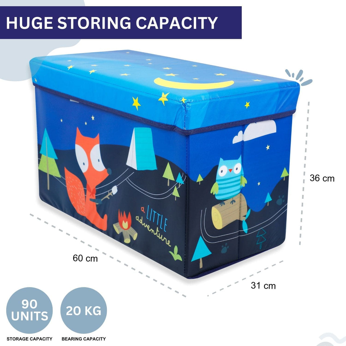 Baby Moo Fairytale Princess Large Multifunctional Playroom Storage Box