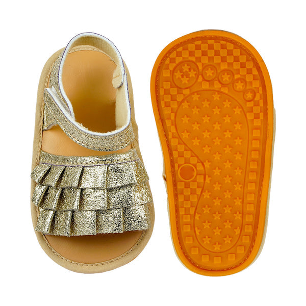 Baby Moo Frilly Glitter Partywear Velcro Straps Anti-Skid Sandals