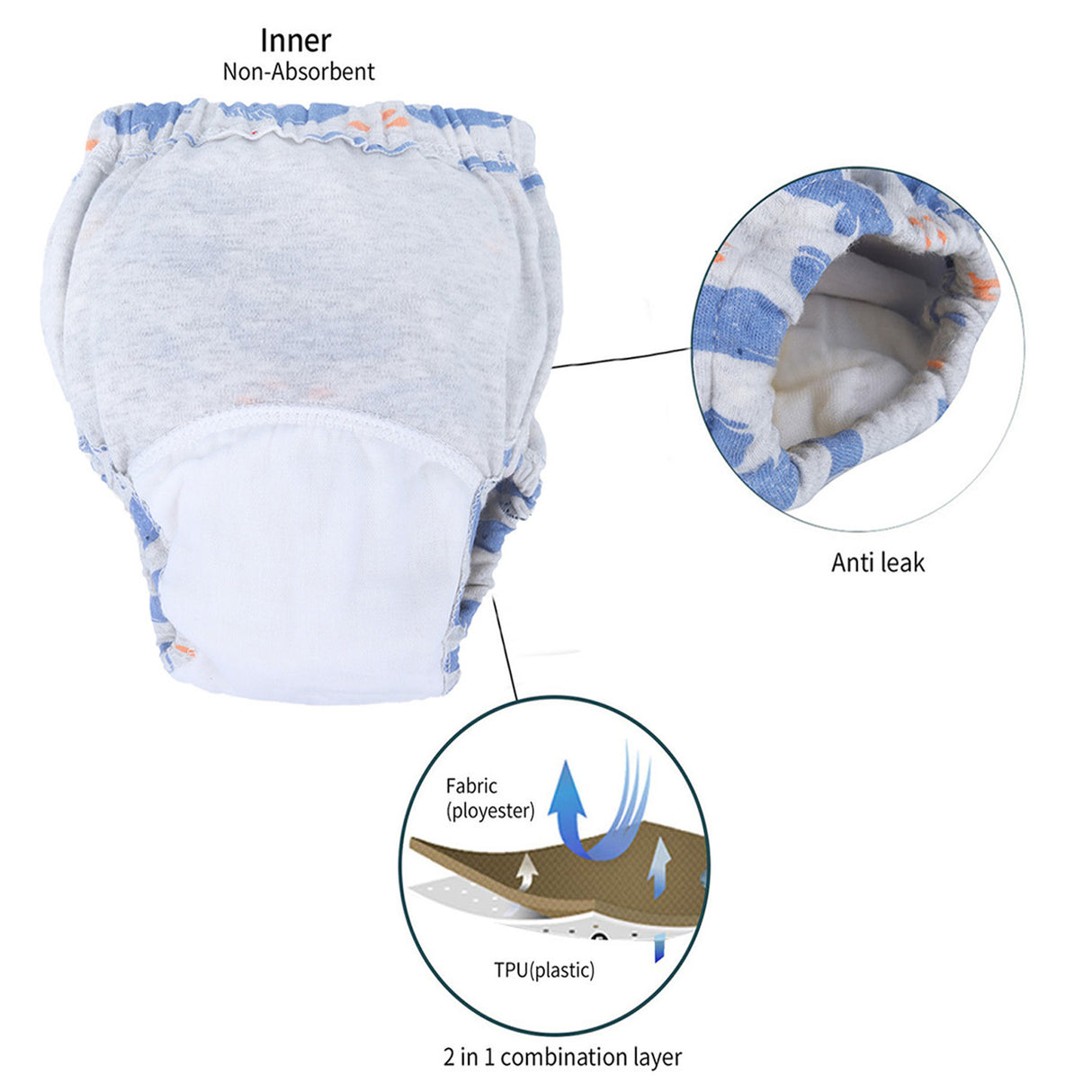 Baby Moo Reusable Cloth Training Pants Clothing Accessory Diaper Panty
