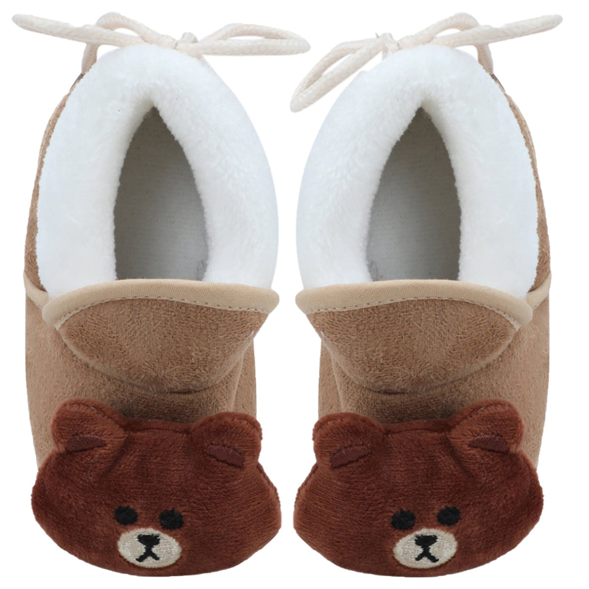 Baby Moo 3D Bear Soft Slip-On Anti-Skid Plush Warm Booties