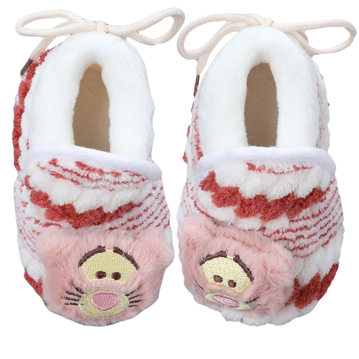 Baby Moo 3D Cub Striped Soft Slip-On Anti-Skid Plush Warm Booties