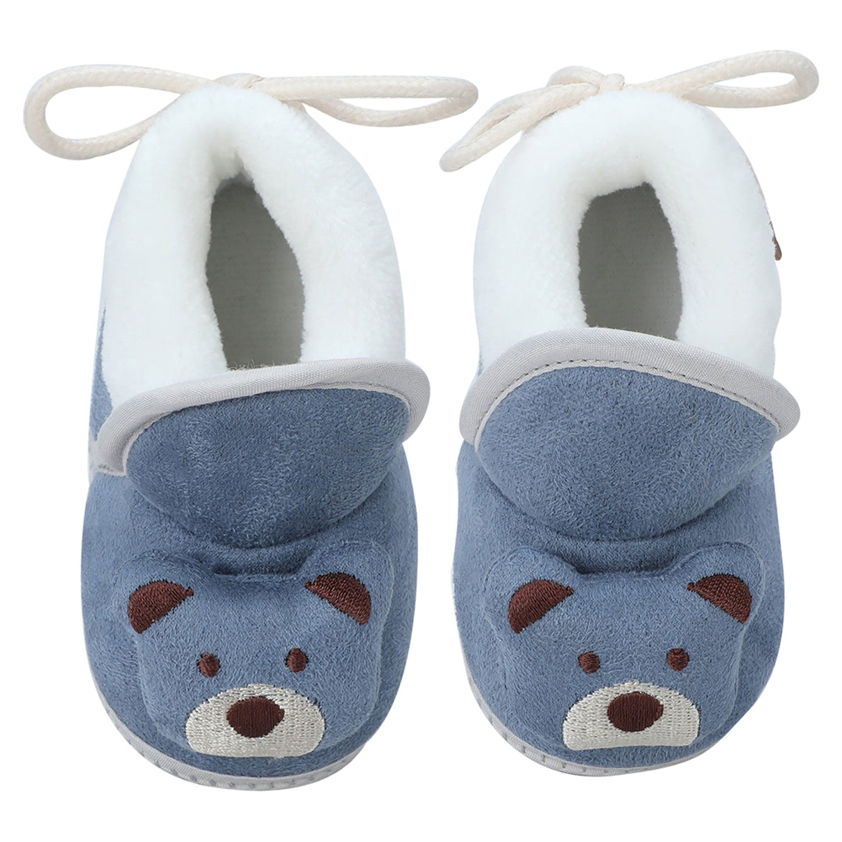 Baby Moo 3D Teddy Soft Slip-On Anti-Skid Plush Warm Booties