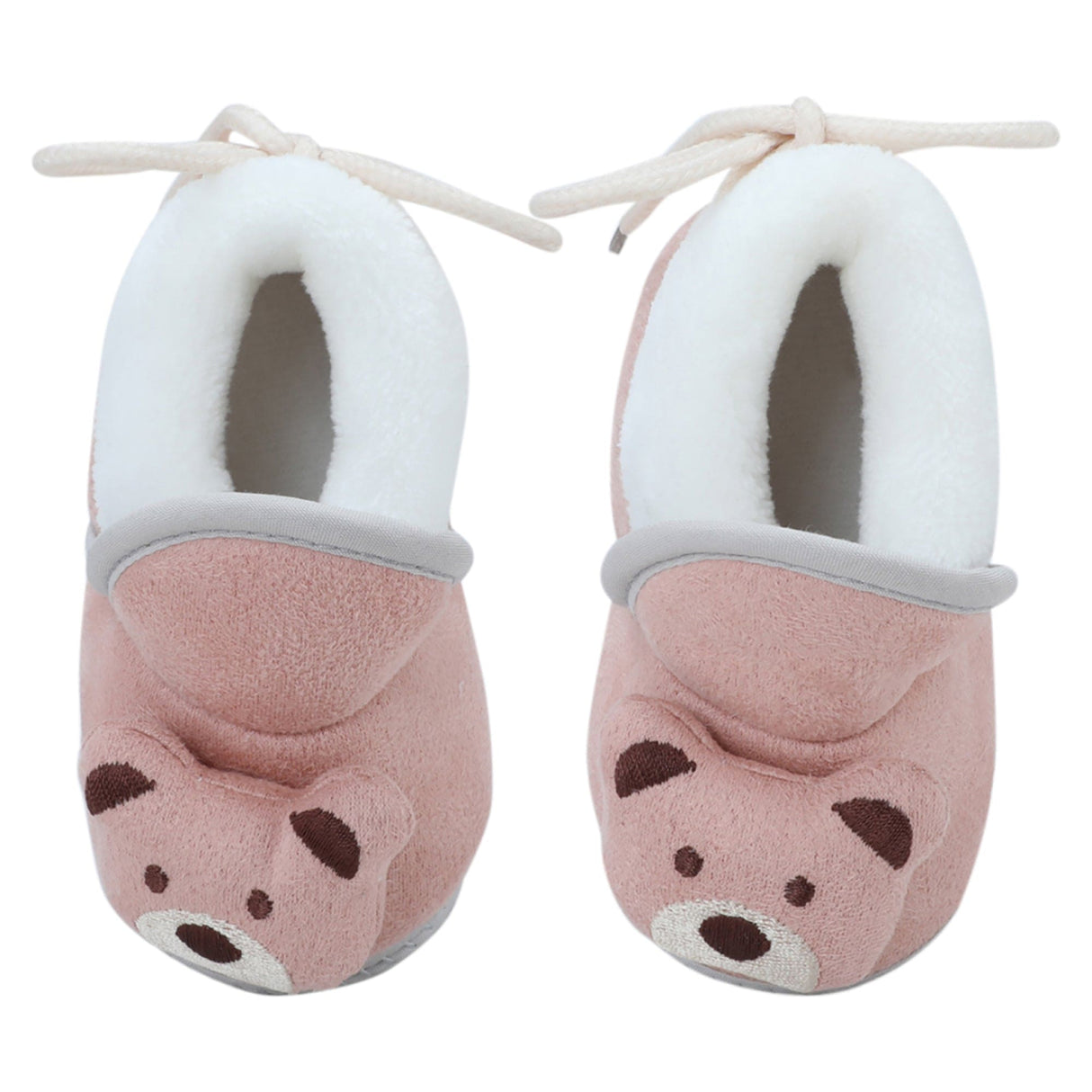 Baby Moo 3D Teddy Soft Slip-On Anti-Skid Plush Warm Booties