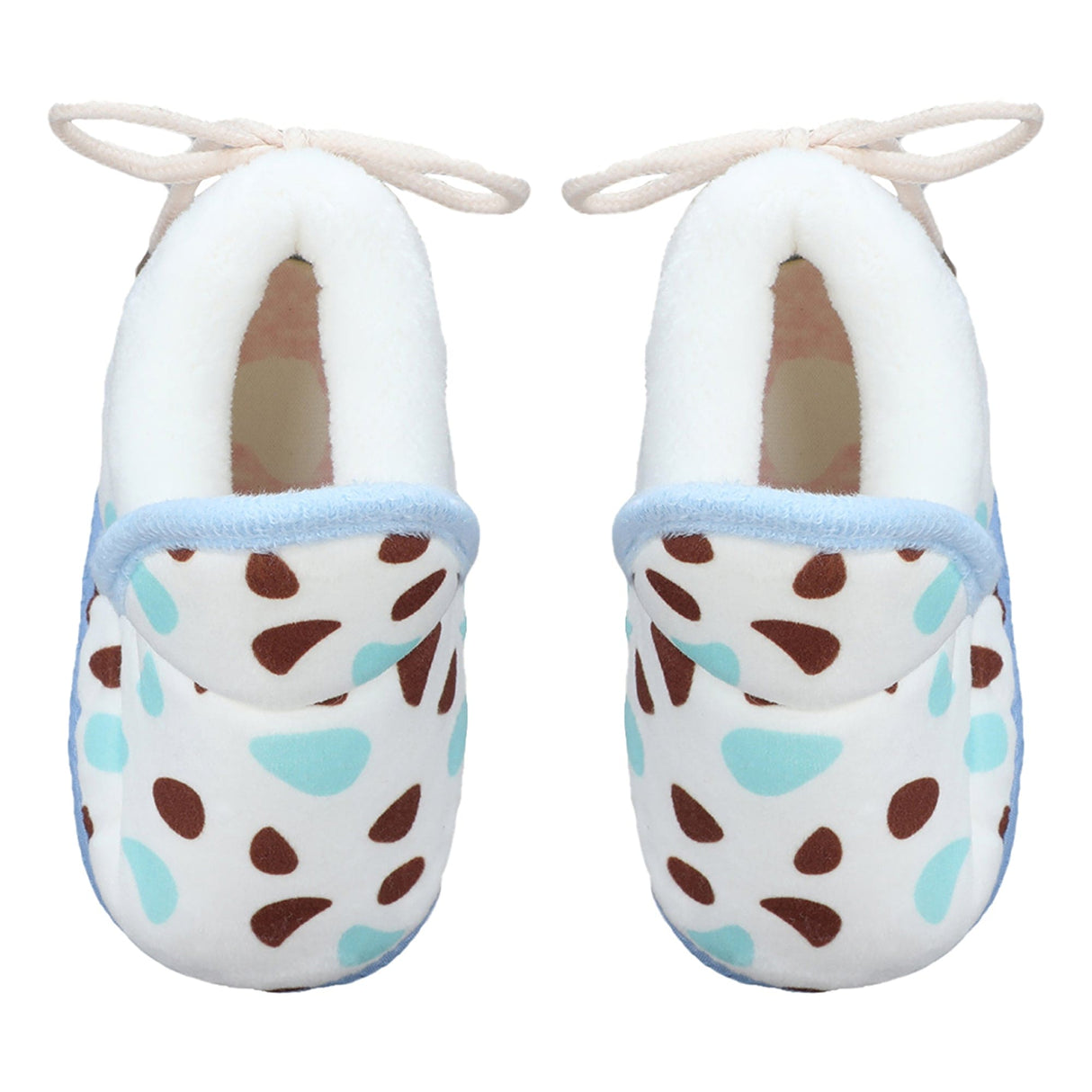 Baby Moo Abstract Spots Soft Slip-On Anti-Skid Plush Warm Booties