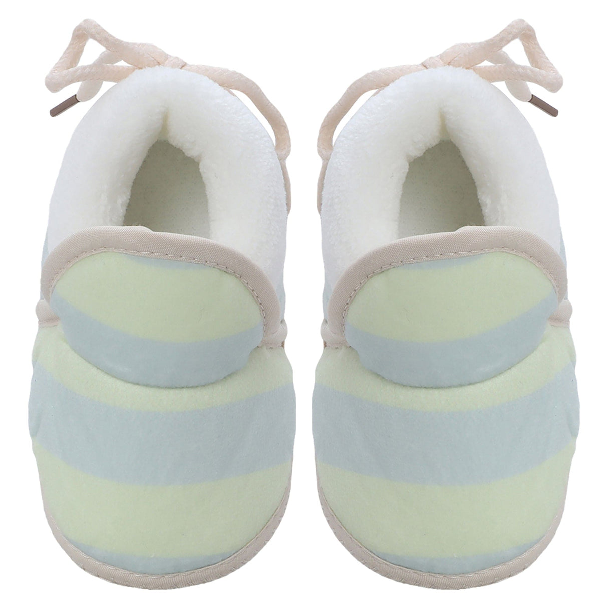 Baby Moo Broad Stripes Soft Slip-On Anti-Skid Plush Warm Booties