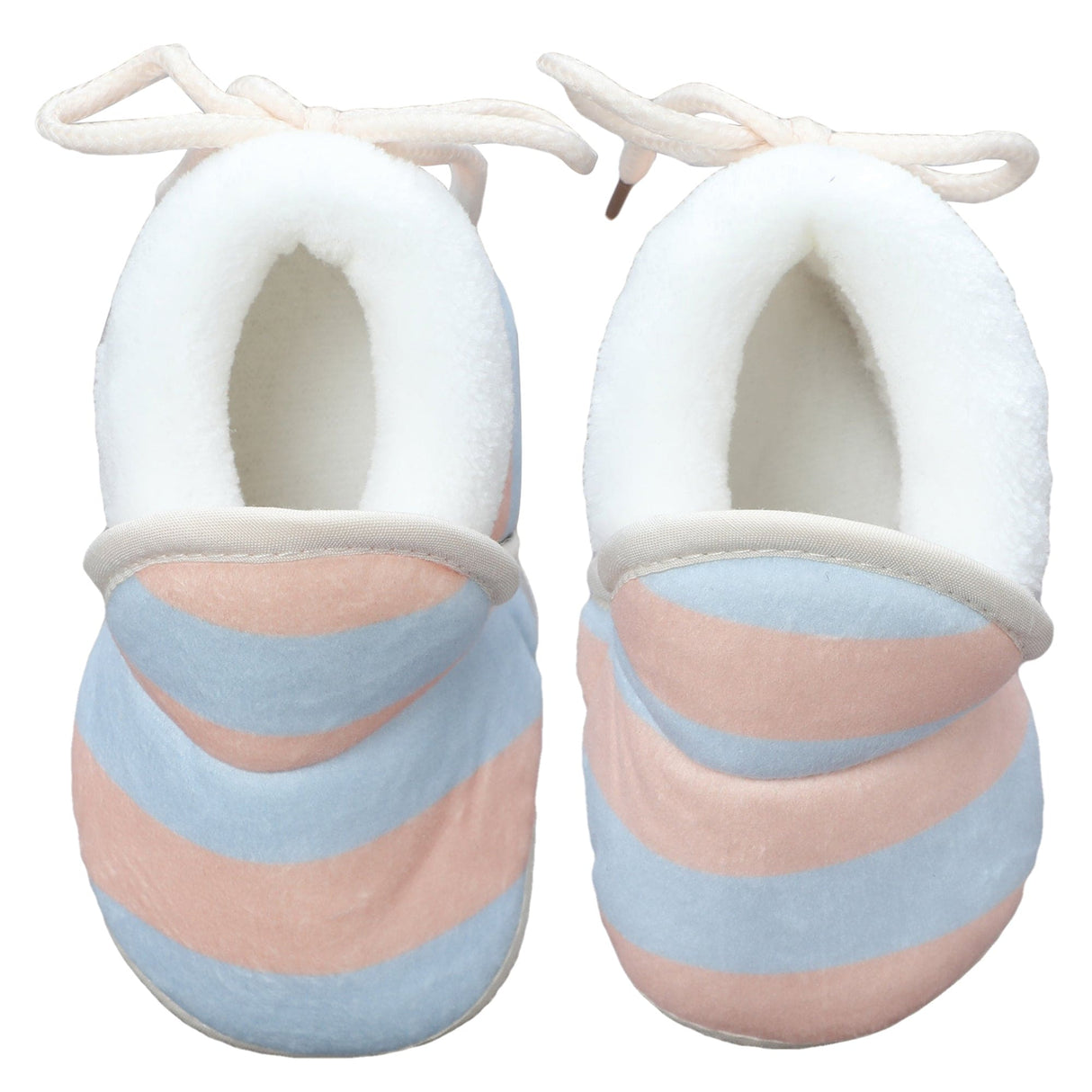 Baby Moo Broad Stripes Soft Slip-On Anti-Skid Plush Warm Booties