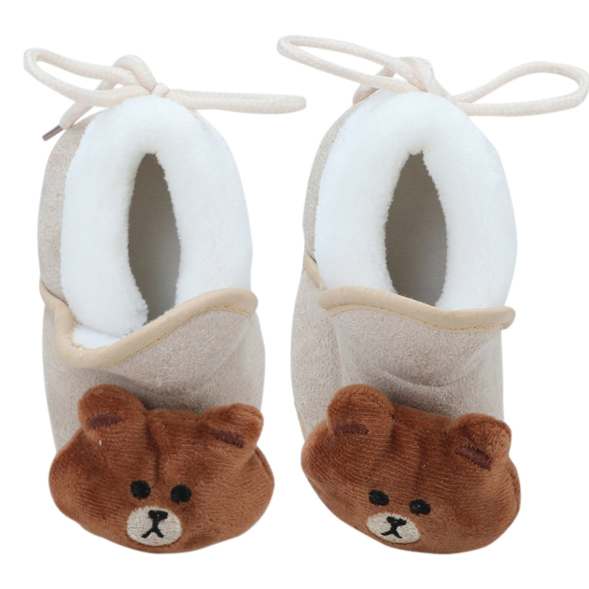 Baby Moo 3D Bear Soft Slip-On Anti-Skid Plush Warm Booties