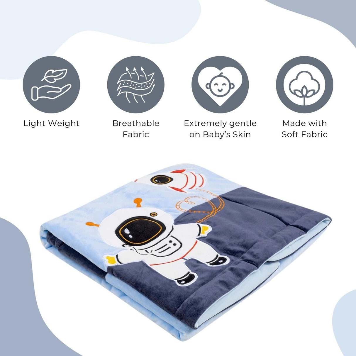 Baby Moo Plush Cotton All Season Nursery Blanket