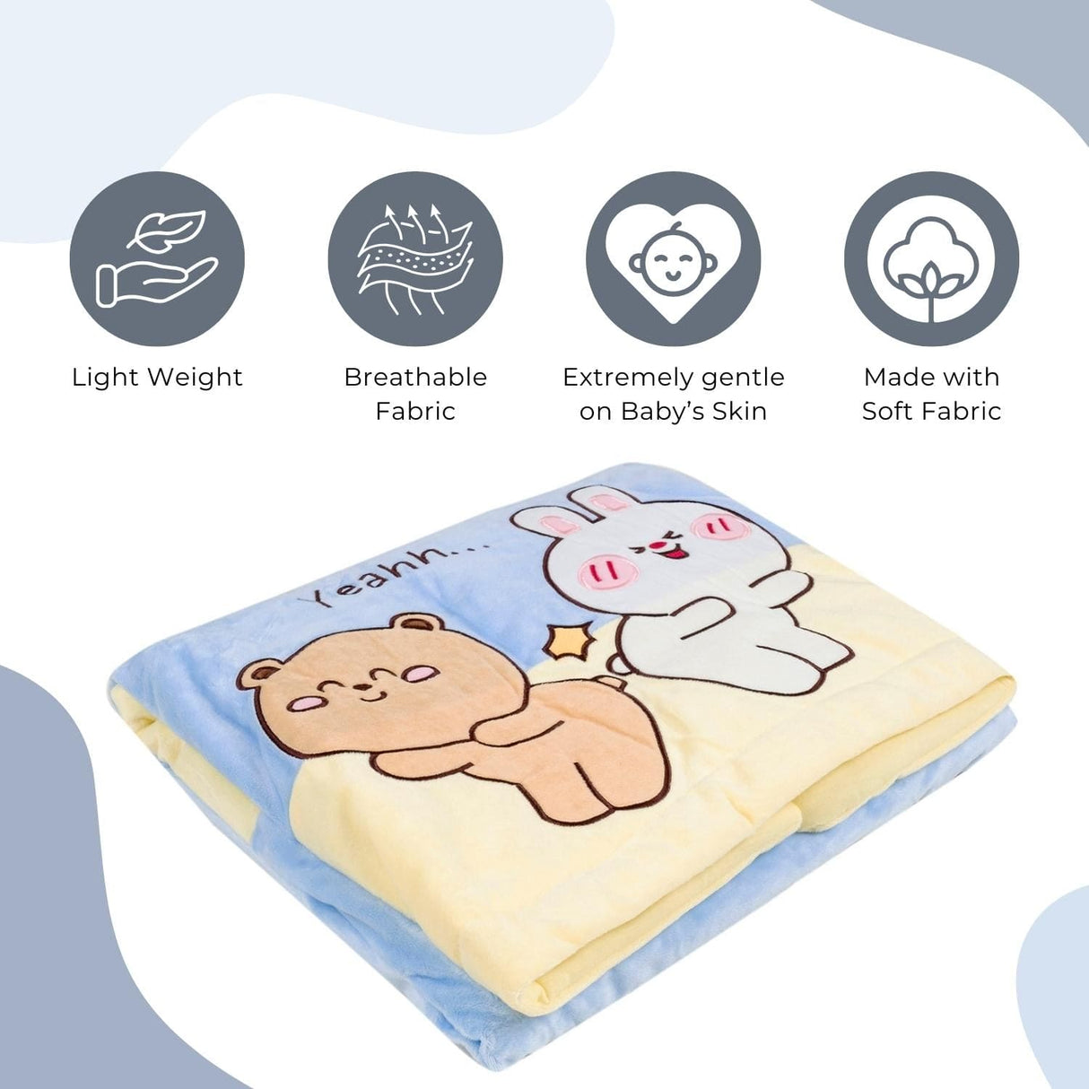 Baby Moo Plush Cotton All Season Nursery Blanket