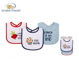 Luvable Friends Adorable Premium Pack Of 3 Cotton Bibs