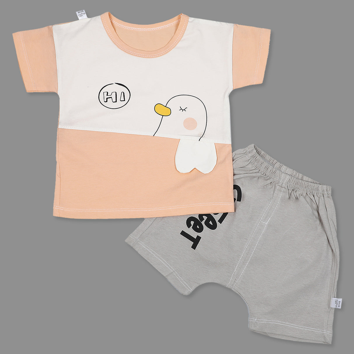 Bird Infant Half Sleeve Top And Bottom Baba Suit