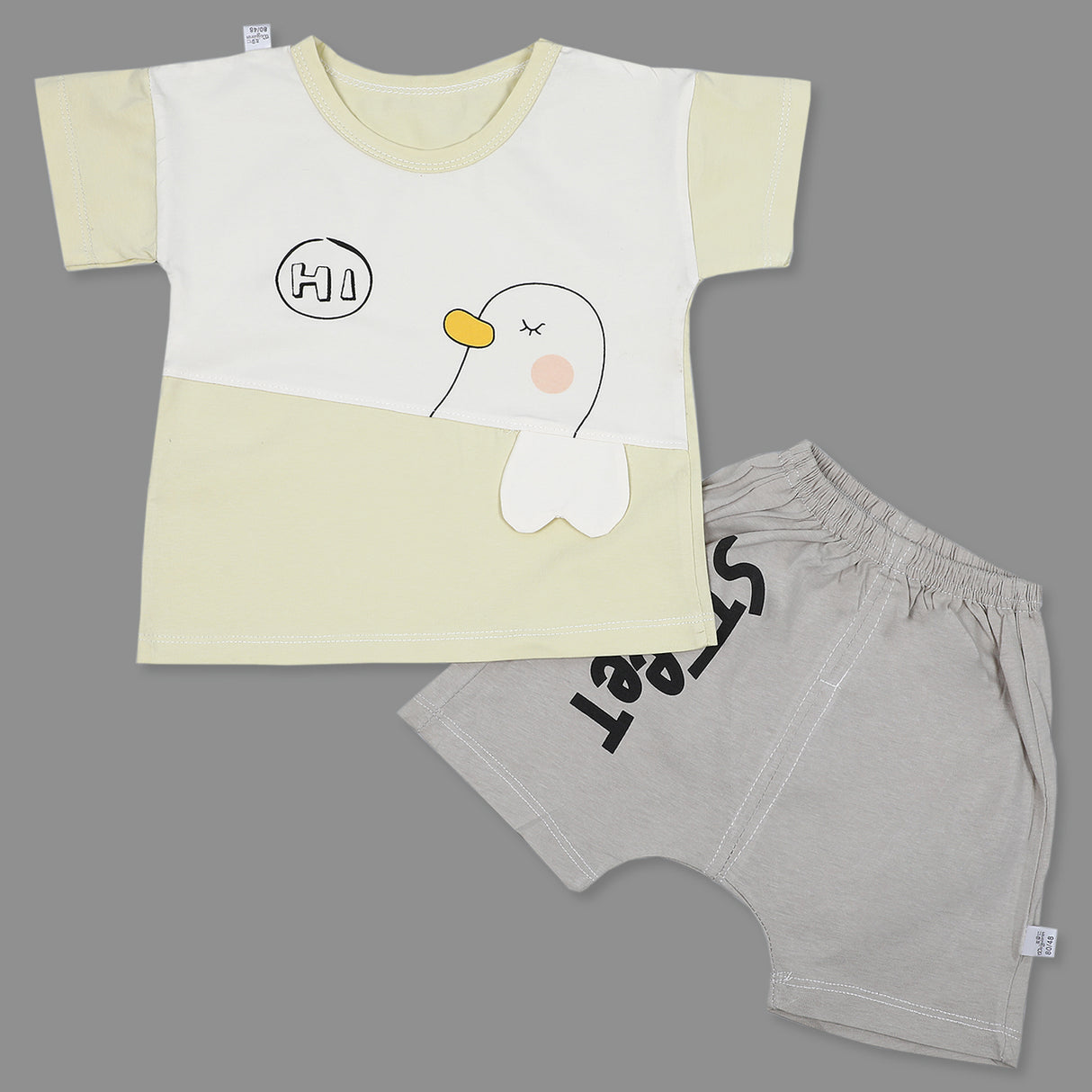 Bird Infant Half Sleeve Top And Bottom Baba Suit