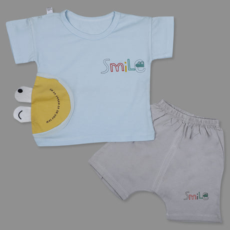 Smile Infant Half Sleeve Top And Bottom Baba Suit