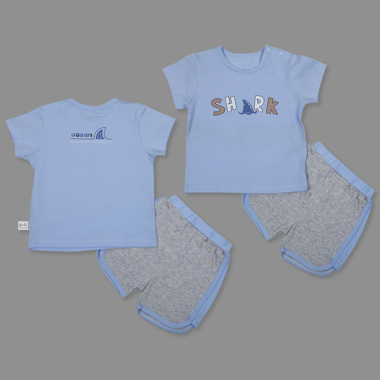 Shark Infant Half Sleeve Top And Bottom Baba Suit