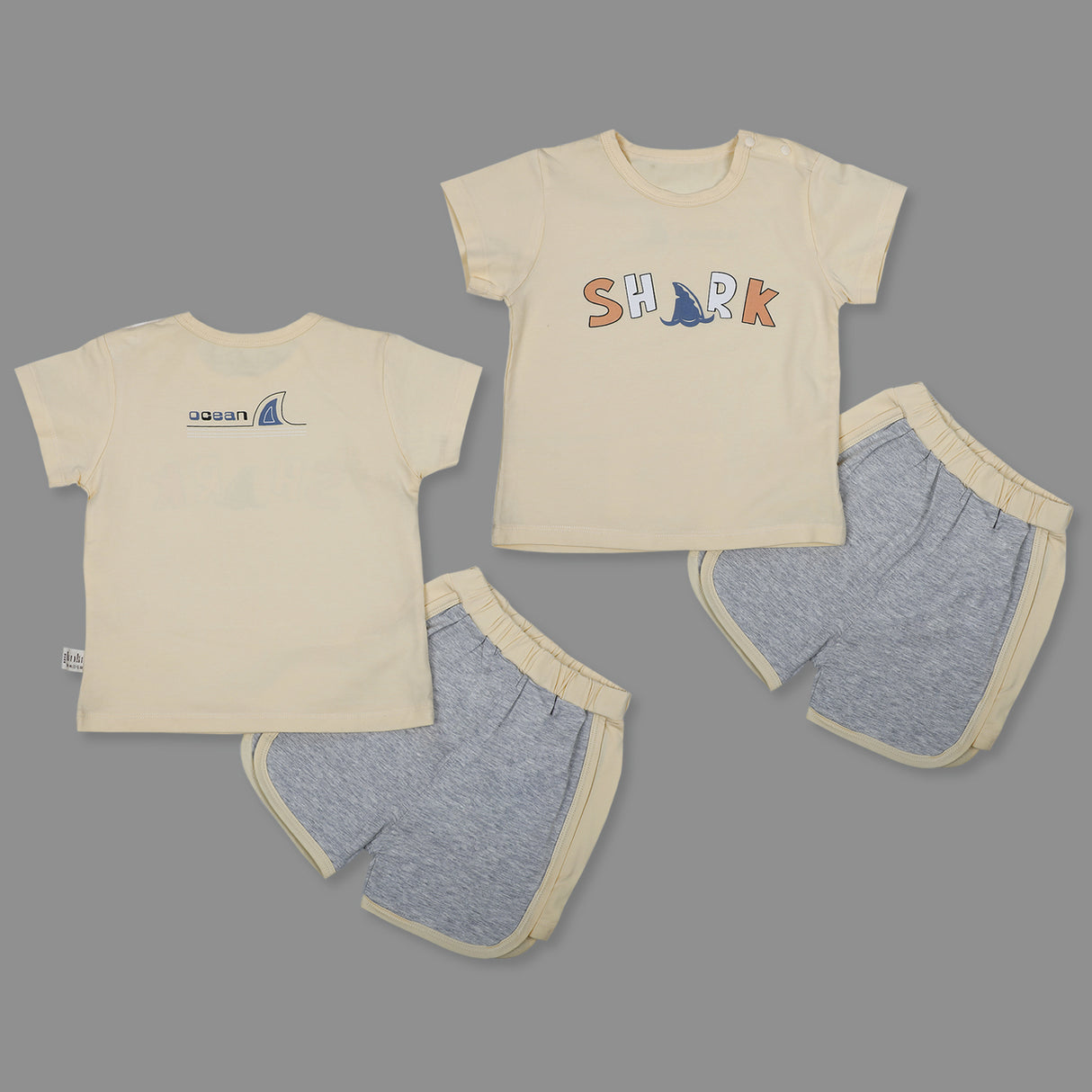 Shark Infant Half Sleeve Top And Bottom Baba Suit