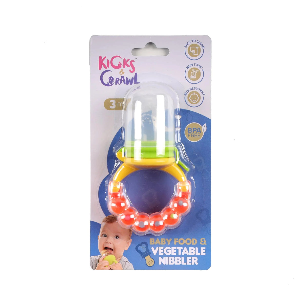 Mess-Free Durable Fruits And Vegetable Rattle Nibbler