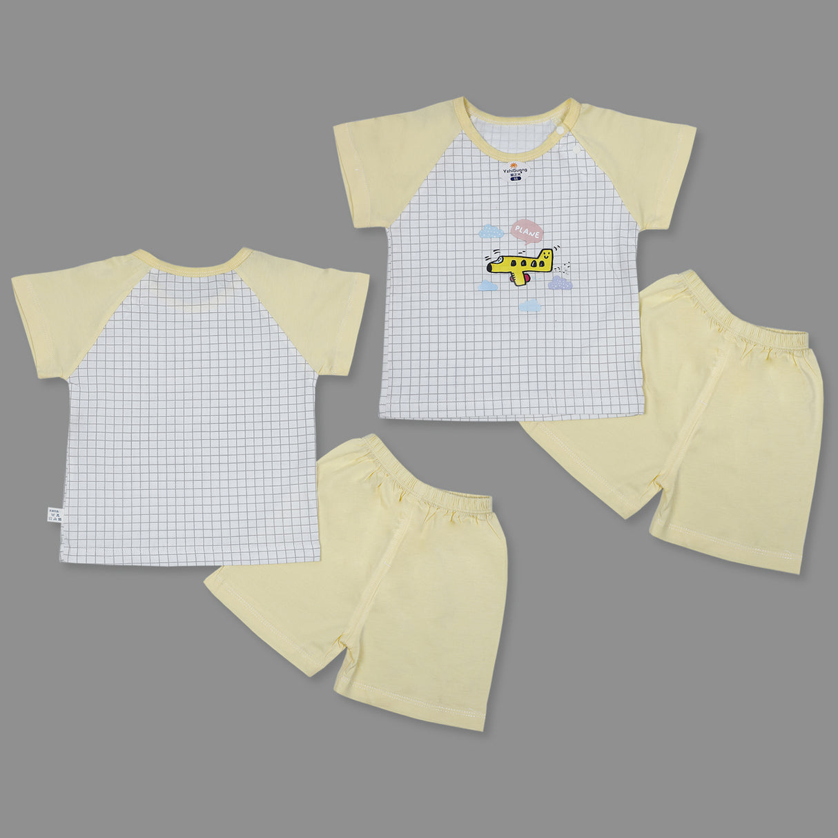 Areoplane Infant Half Sleeve Top And Bottom Baba Suit