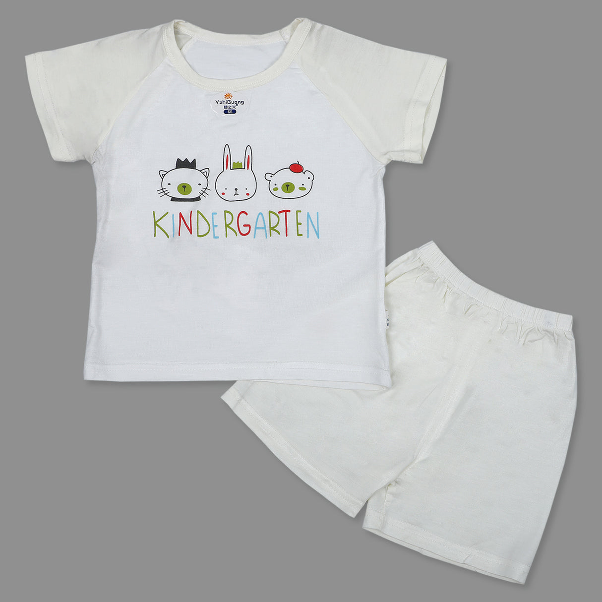 Kindergarten Infant Half Sleeve Top And Bottom Baba Suit