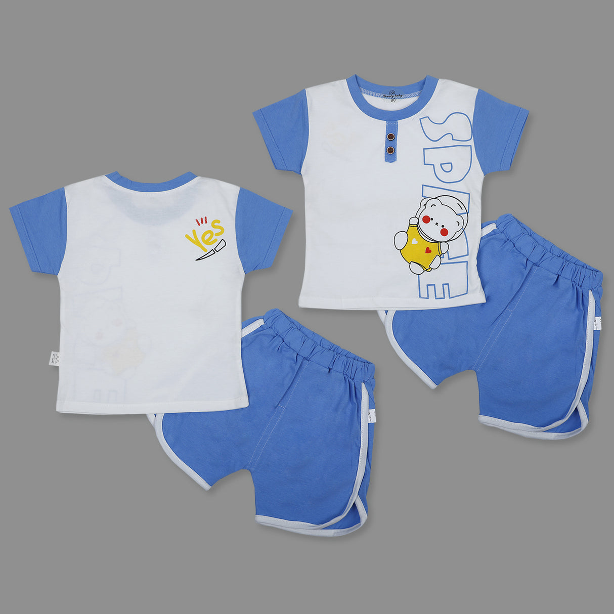 Astronaut Infant Half Sleeve Top And Bottom Baba Suit