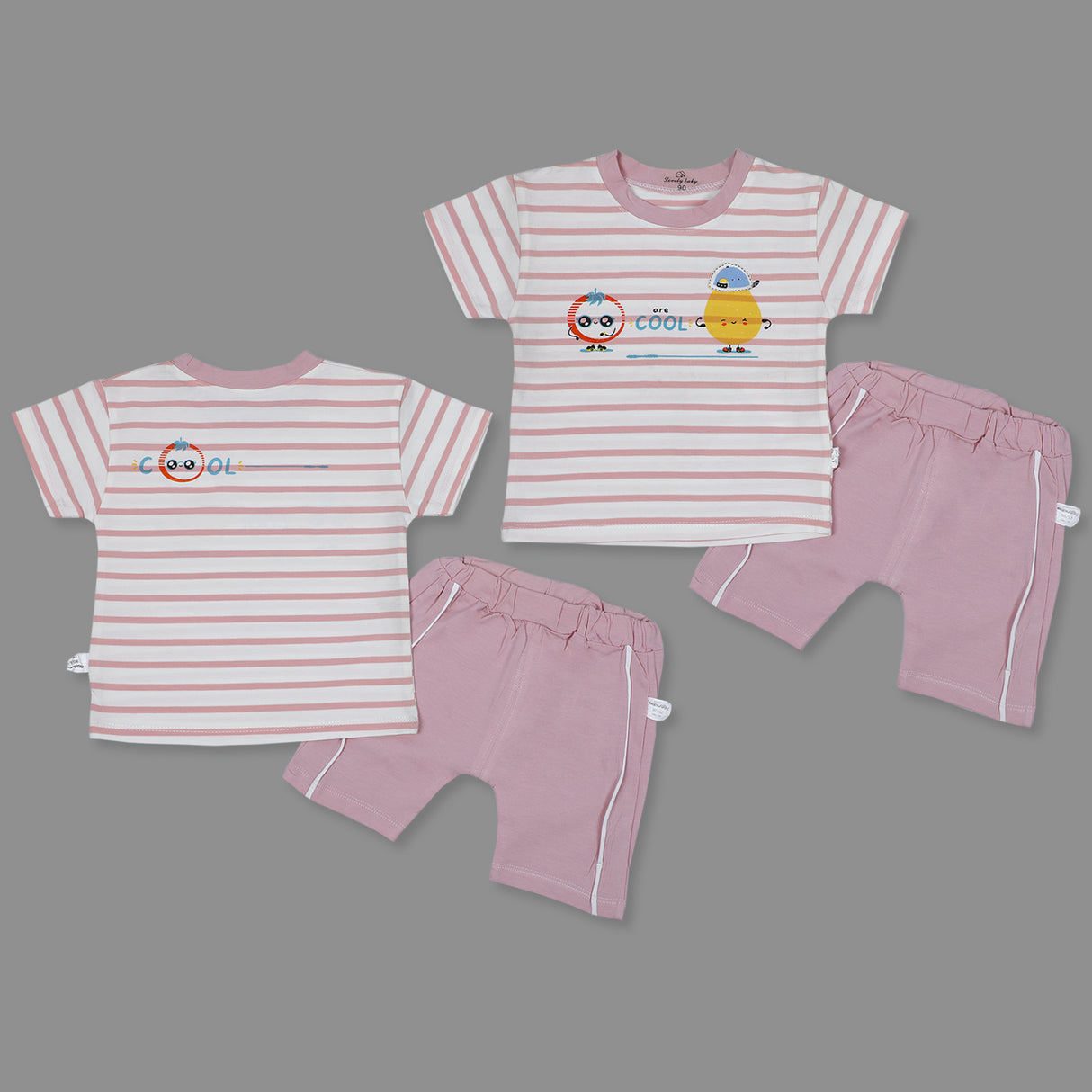 Cool Chick Infant Half Sleeve Top And Bottom Baba Suit