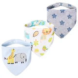 Mom's Care Soft Washable And Reusable Pack Of 3 Cotton Bibs