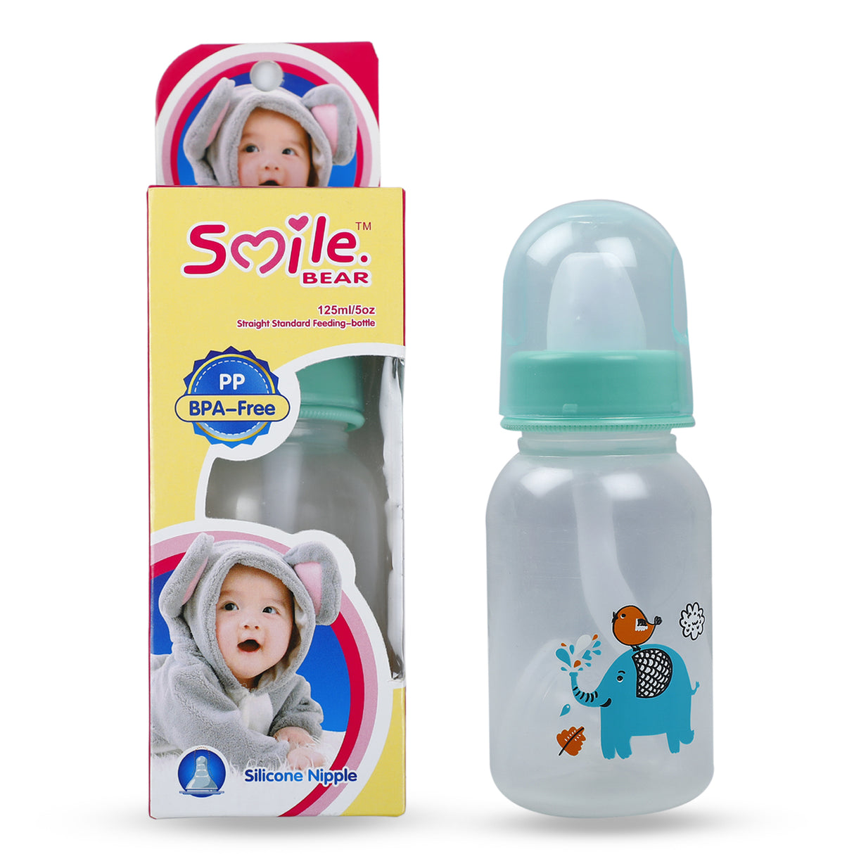 Travel Friendly BPA-Free 125ml Baby Feeding Bottle