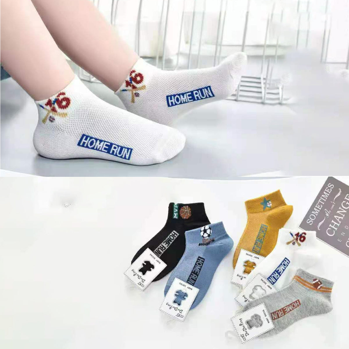Sporty Print Comfy Cotton Socks