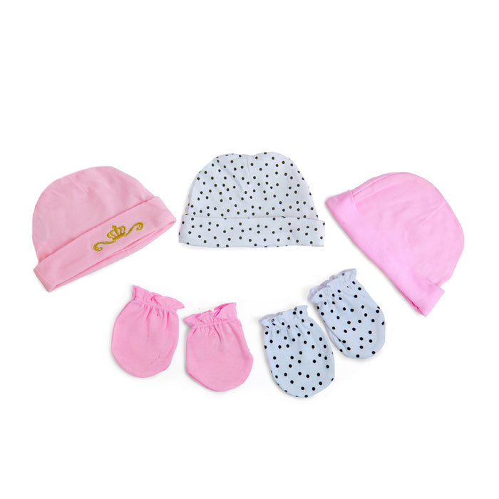 Daddys Princess Set Of 3 Caps And 2 Mittens Clothing Accessories