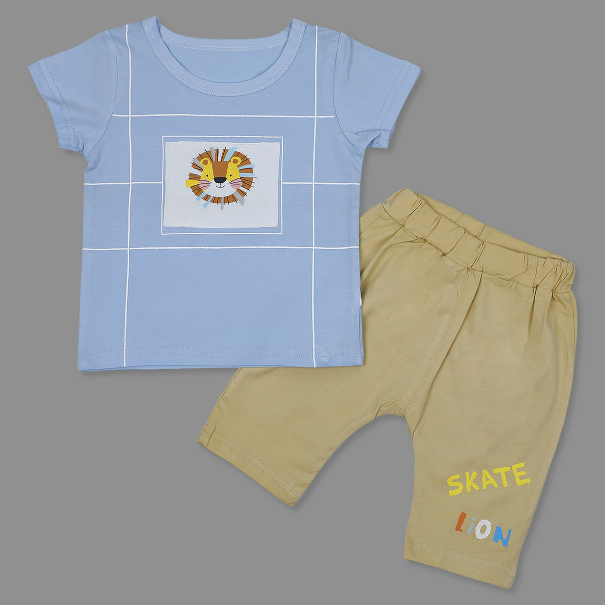 Baby Lion Infant Half Sleeve Top And Bottom Baba Suit