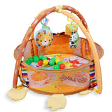 Baby Moo Lion Infant Play Mat Activity Gym With Hanging Toys And Balls Yellow