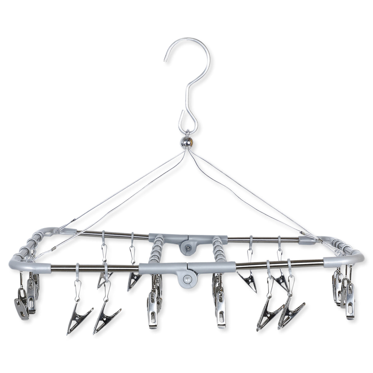 Foldable Clothes Drying Multi-Clip Baby Hanger
