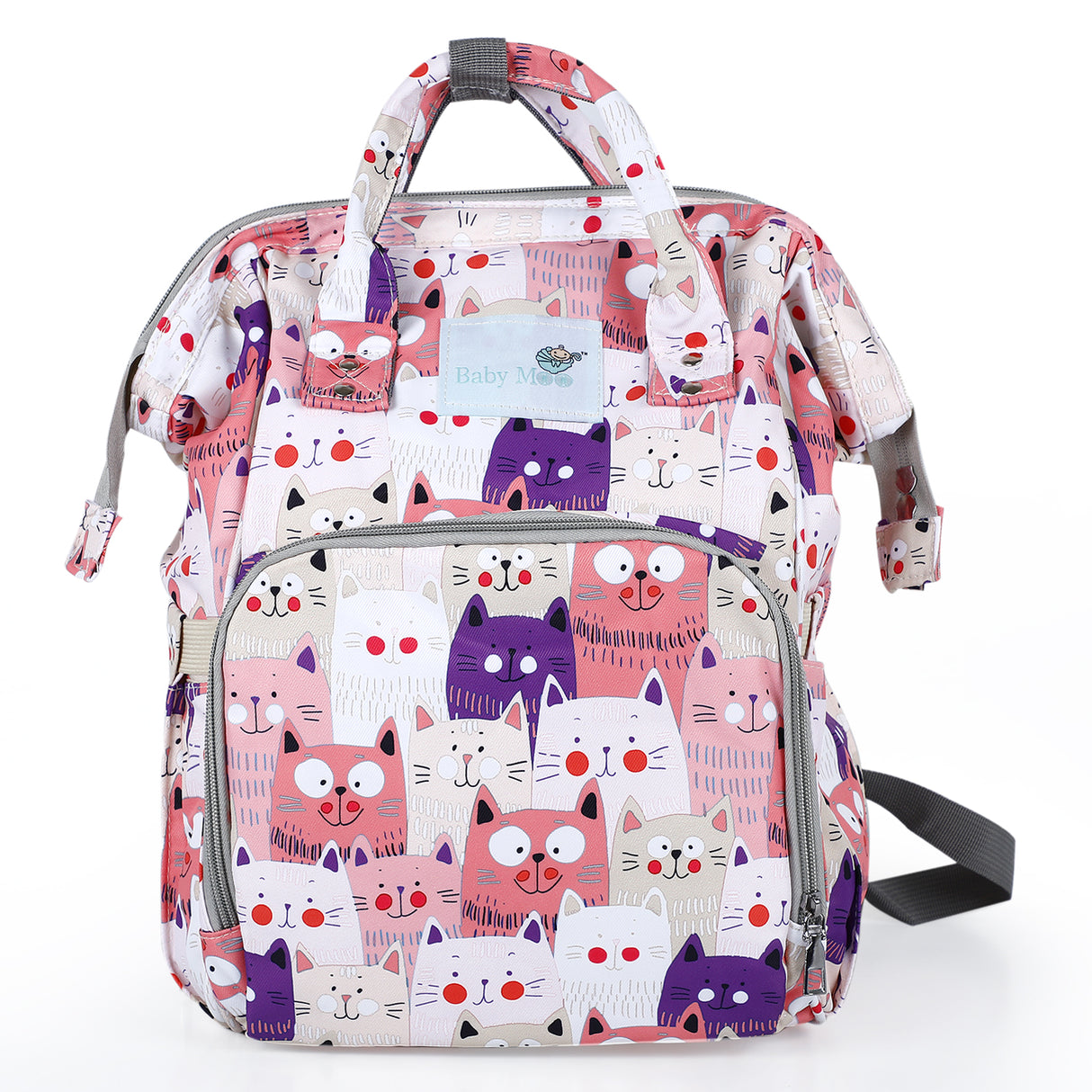 Baby Moo Cat Printed Maternity Backpack Diaper Bag
