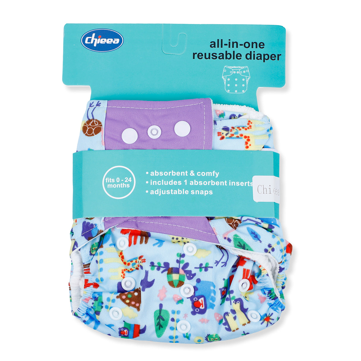 Chieea Printed Reusable Absorbent And Comfy Cloth Diaper