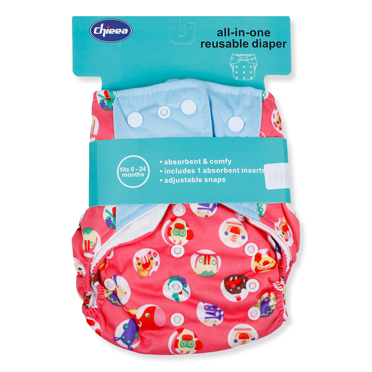Chieea Printed Reusable Absorbent And Comfy Cloth Diaper