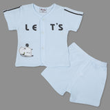 Lazy Hippo Infant Half Sleeve Top And Bottom Baba Suit