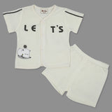 Lazy Hippo Infant Half Sleeve Top And Bottom Baba Suit