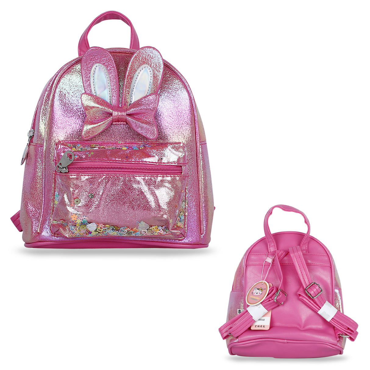 Premium Gittery Bow Girls Backpack Bag