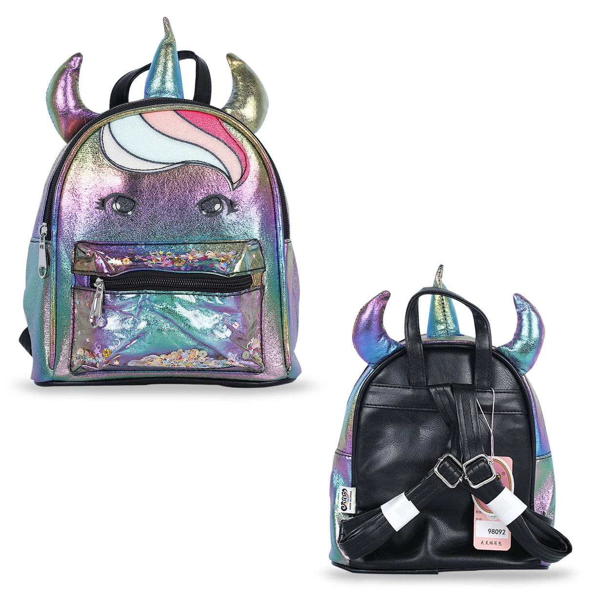 Stylish Dual Tone Girls Backpack Bag