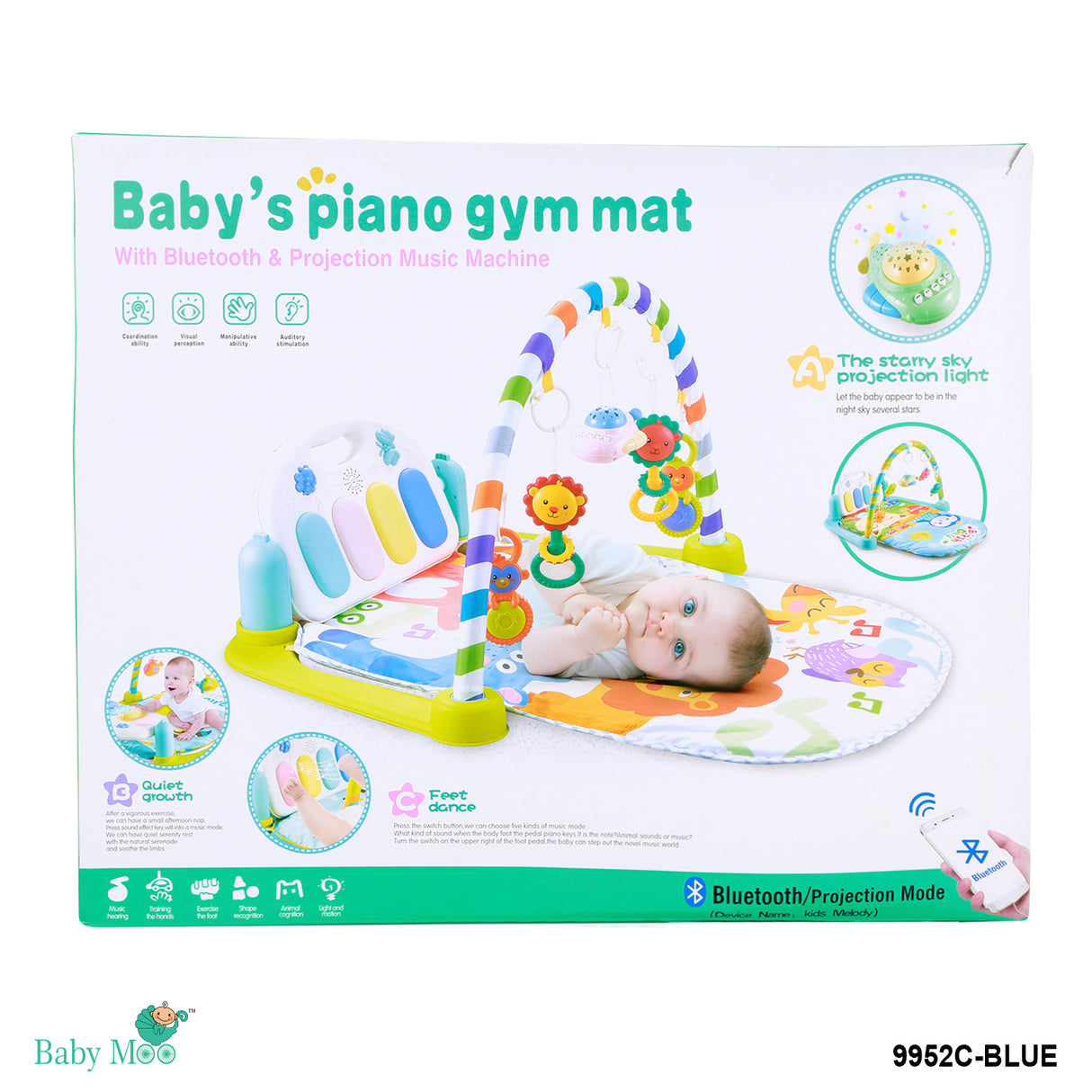 Baby Moo Penguin Party Blue Piano Activity Gym