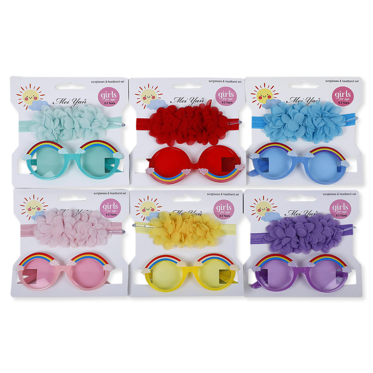 Stylish Eyewear For Girls With Matching Headband And Sunglasses Set