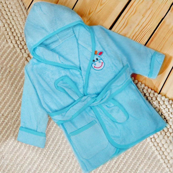 Circo Embroidered Full Sleeves Hooded Bathrobe