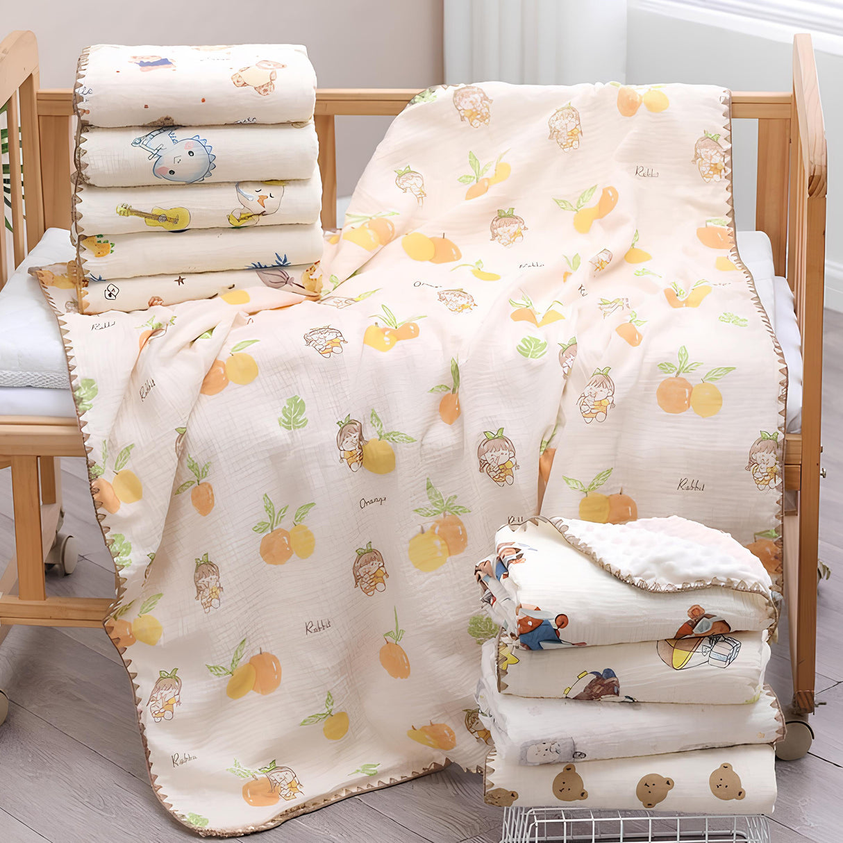 Printed Washable Bubble Blanket Assorted - Multicolour