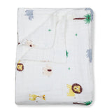 Cozy Animal Print Muslin Blanket