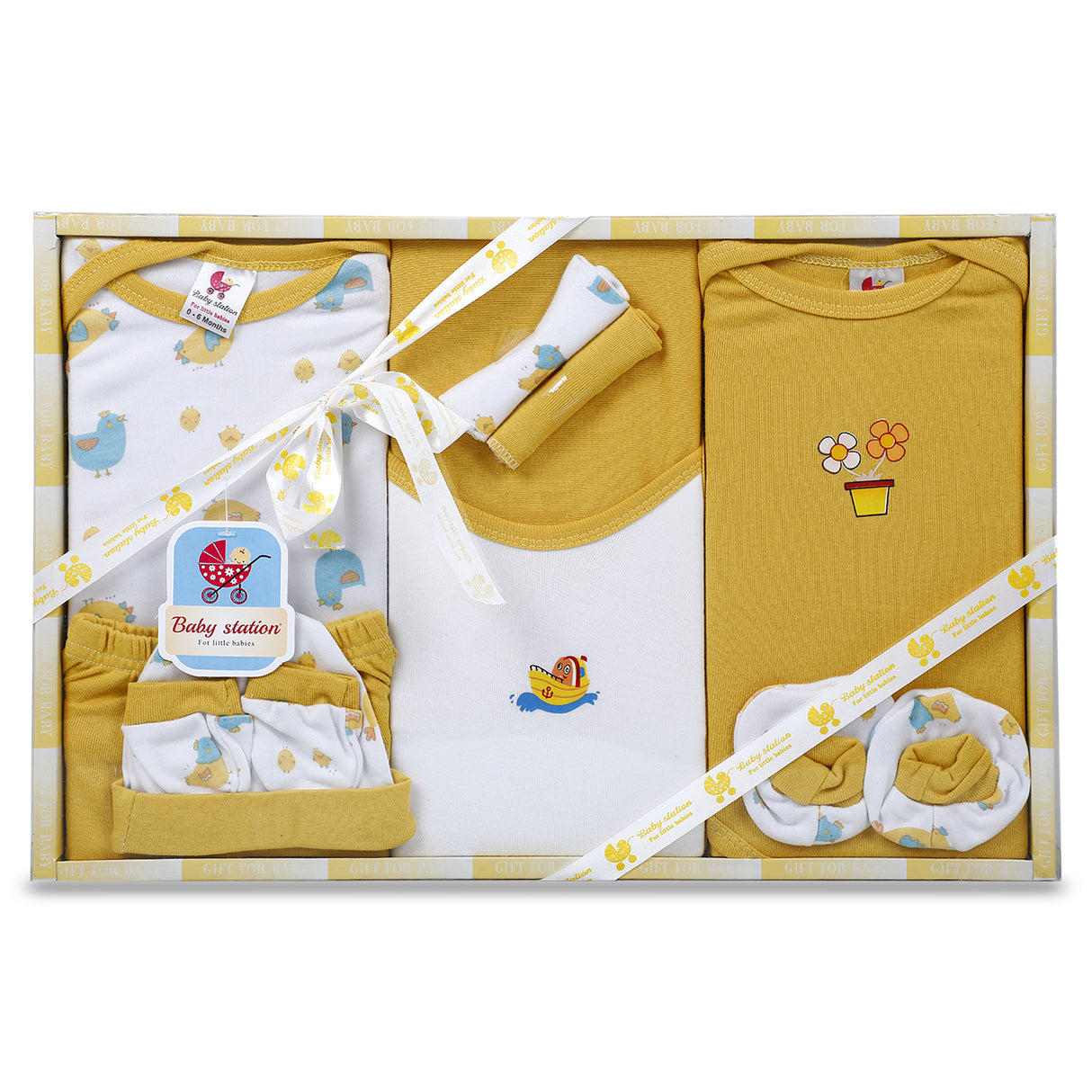 Baby Station Soft Cotton 10 Pcs Baby Gift Set