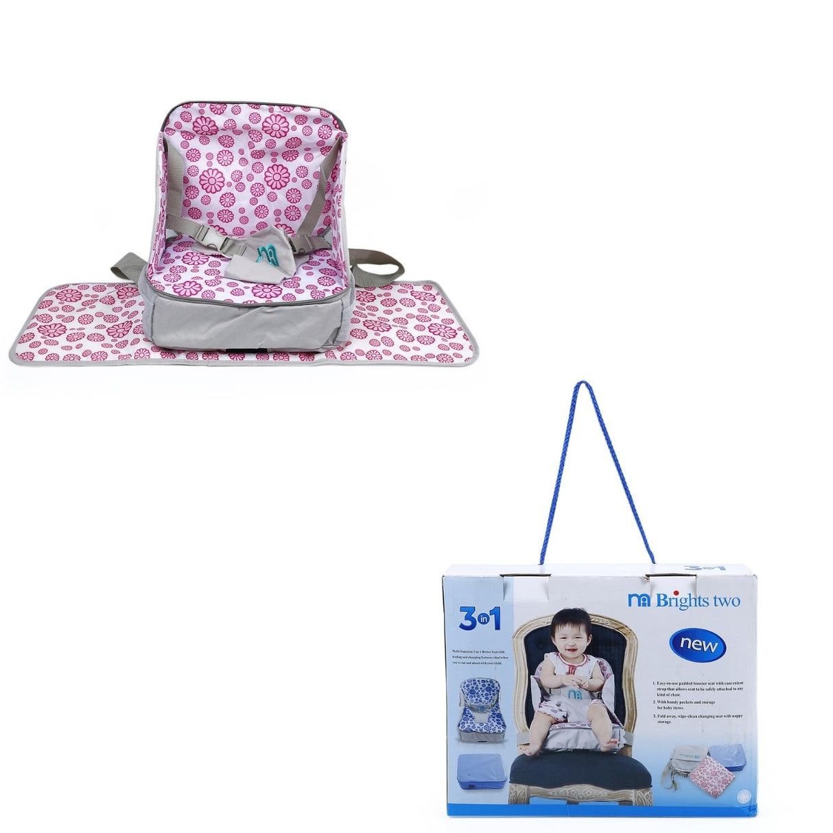 Flower 3-In-1 Booster Set Dinning Chair