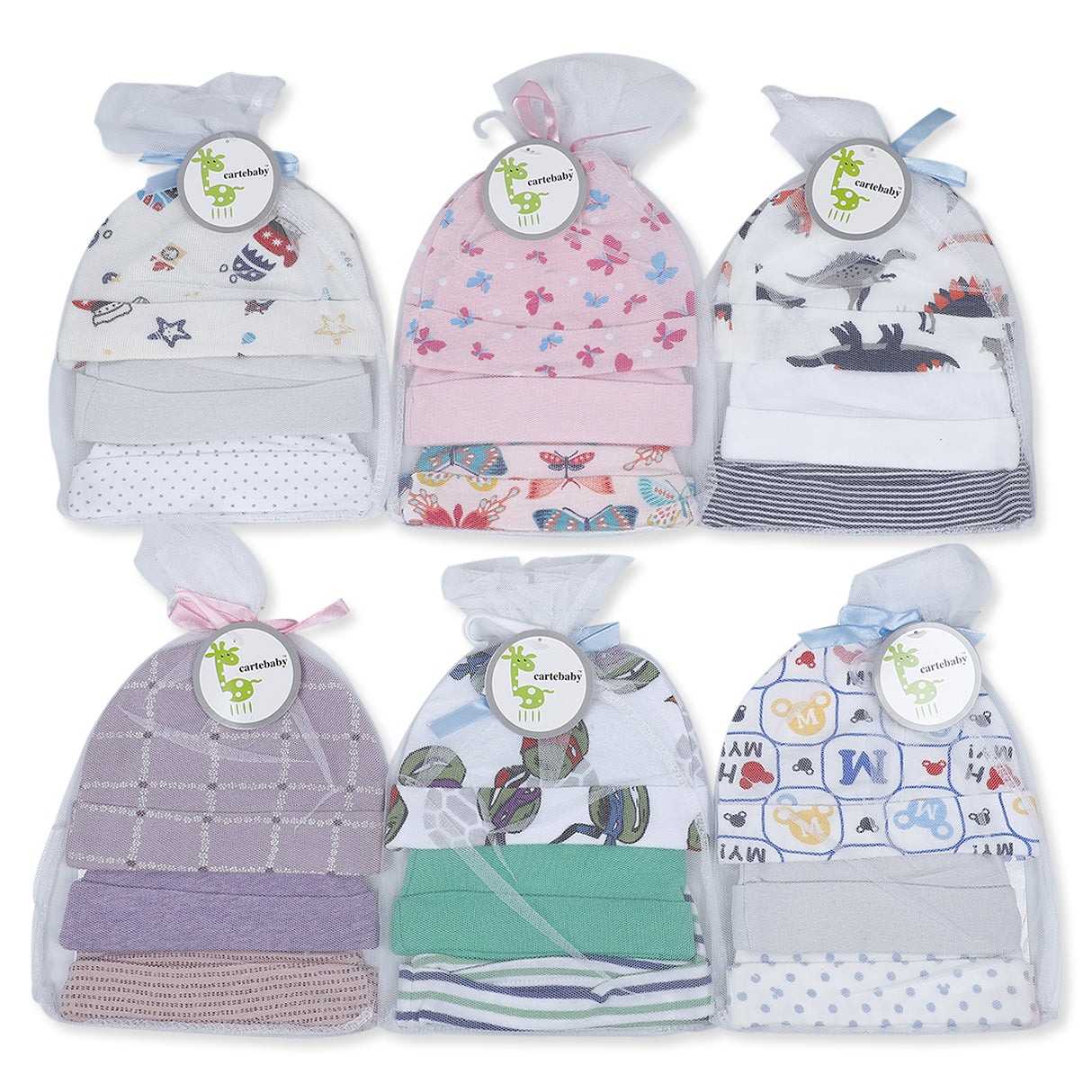 Stylish and Stretchable Dino Baby Cotton Caps