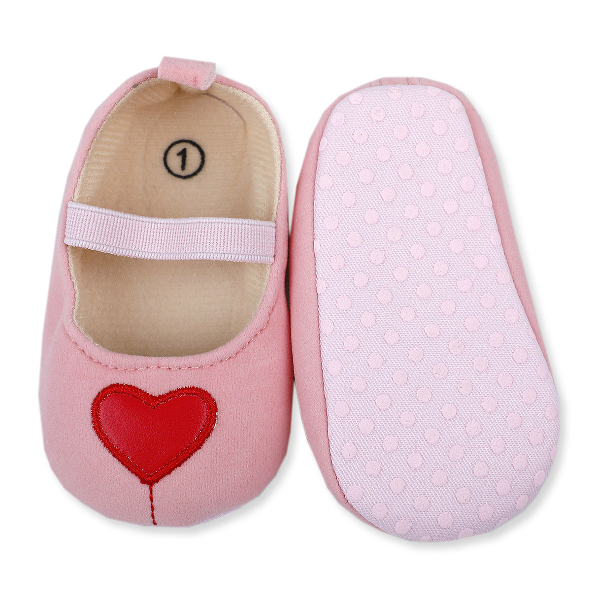 Cute Heart Girls Adorable Anti-Skid Ballerina Booties