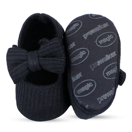 Classy Bow Girls Soft Anti-Skid Ballerina Booties